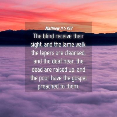 Picture 04 - Matthew 11:5 KJV - The blind receive their sight, and the lame walk, - Bible Verse Picture