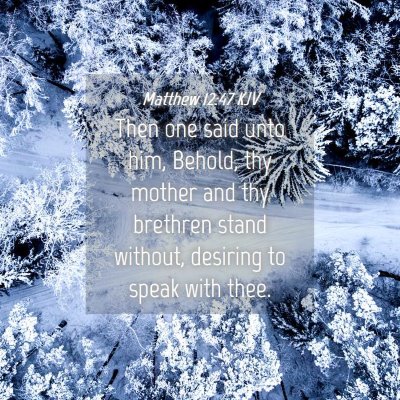 Picture 04 - Matthew 12:47 KJV - Then one said unto him, Behold, thy mother and - Bible Verse Picture