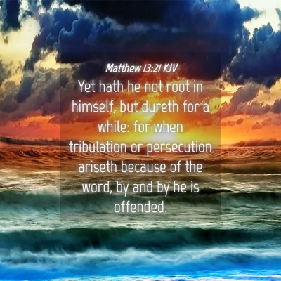 Picture 04 - Matthew 13:21 KJV - Yet hath he not root in himself, but dureth for a - Bible Verse Picture