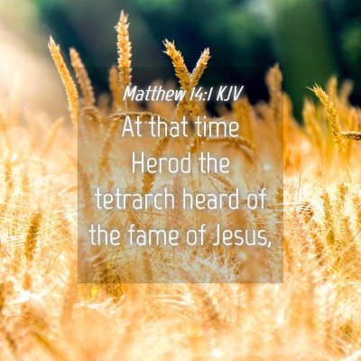 Picture 04 - Matthew 14:1 KJV - At that time Herod the tetrarch heard of the fame - Bible Verse Picture