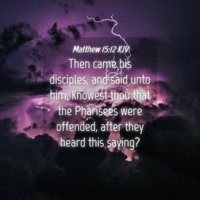 Picture 04 - Matthew 15:12 KJV - Then came his disciples, and said unto him, - Bible Verse Picture
