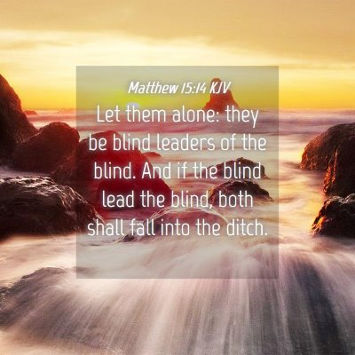 Picture 04 - Matthew 15:14 KJV - Let them alone: they be blind leaders of the - Bible Verse Picture