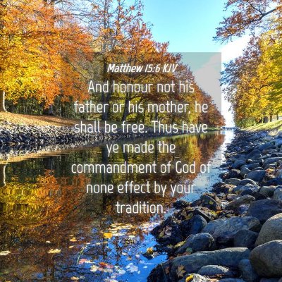 Picture 04 - Matthew 15:6 KJV - And honour not his father or his mother, he shall - Bible Verse Picture
