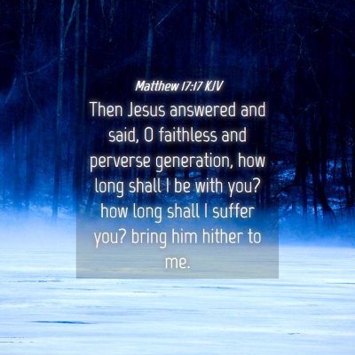 Picture 04 - Matthew 17:17 KJV - Then Jesus answered and said, O faithless and - Bible Verse Picture