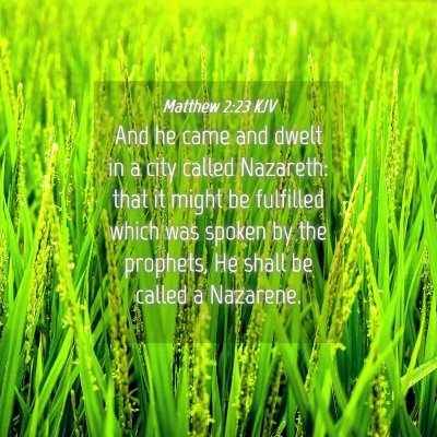 Picture 04 - Matthew 2:23 KJV - And he came and dwelt in a city called Nazareth: - Bible Verse Picture