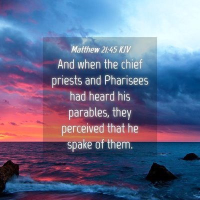 Picture 04 - Matthew 21:45 KJV - And when the chief priests and Pharisees had - Bible Verse Picture