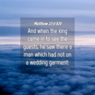 Picture 04 - Matthew 22:11 KJV - And when the king came in to see the guests, he - Bible Verse Picture