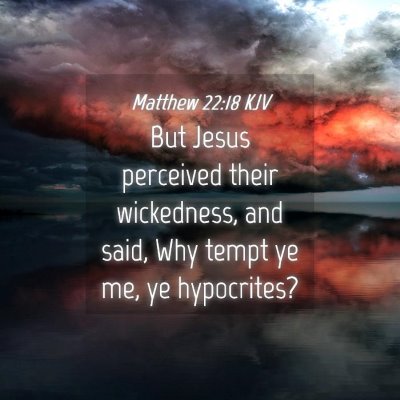 Picture 04 - Matthew 22:18 KJV - But Jesus perceived their wickedness, and said, - Bible Verse Picture
