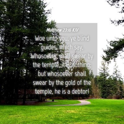 Picture 04 - Matthew 23:16 KJV - Woe unto you, ye blind guides, which say, - Bible Verse Picture