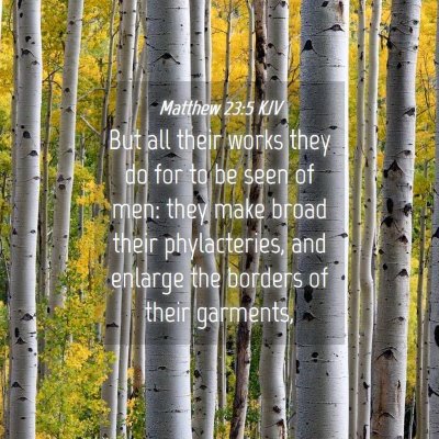 Picture 04 - Matthew 23:5 KJV - But all their works they do for to be seen of - Bible Verse Picture