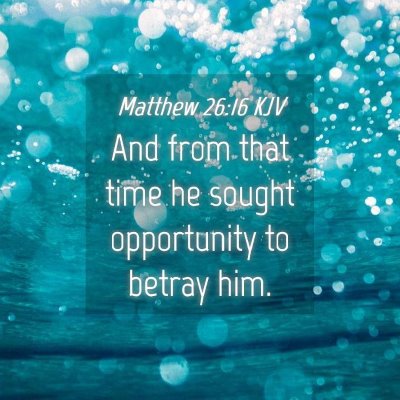 Picture 04 - Matthew 26:16 KJV - And from that time he sought opportunity to - Bible Verse Picture