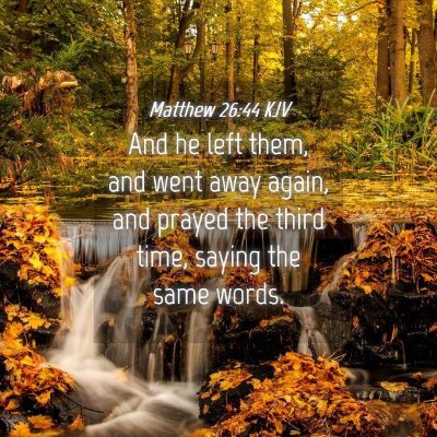 Picture 04 - Matthew 26:44 KJV - And he left them, and went away again, and prayed - Bible Verse Picture