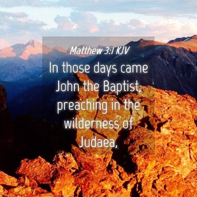 Picture 04 - Matthew 3:1 KJV - In those days came John the Baptist, preaching in - Bible Verse Picture