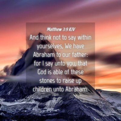 Picture 04 - Matthew 3:9 KJV - And think not to say within yourselves, We have - Bible Verse Picture