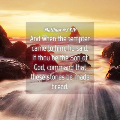 Picture 04 - Matthew 4:3 KJV - And when the tempter came to him, he said, If - Bible Verse Picture