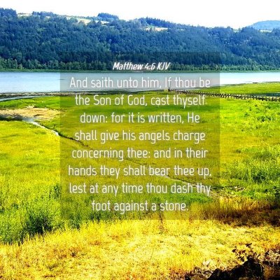 Picture 04 - Matthew 4:6 KJV - And saith unto him, If thou be the Son of God, - Bible Verse Picture