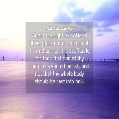 Picture 04 - Matthew 5:29 KJV - And if thy right eye offend thee, pluck it out, - Bible Verse Picture