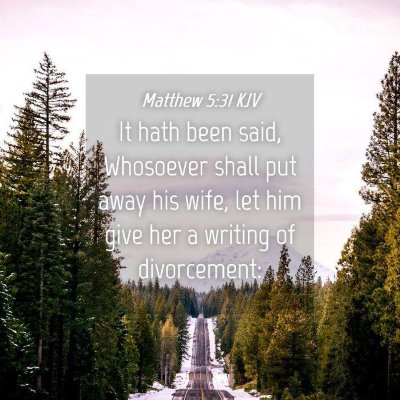 Picture 04 - Matthew 5:31 KJV - It hath been said, Whosoever shall put away his - Bible Verse Picture