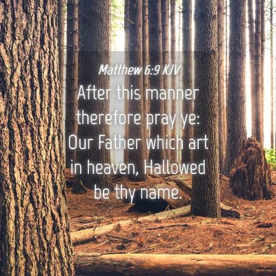 Picture 04 - Matthew 6:9 KJV - After this manner therefore pray ye: Our Father - Bible Verse Picture