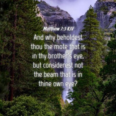 Picture 04 - Matthew 7:3 KJV - And why beholdest thou the mote that is in thy - Bible Verse Picture