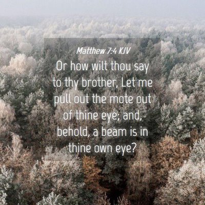 Picture 04 - Matthew 7:4 KJV - Or how wilt thou say to thy brother, Let me pull - Bible Verse Picture