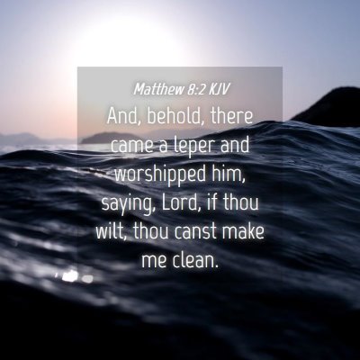 Picture 04 - Matthew 8:2 KJV - And, behold, there came a leper and worshipped - Bible Verse Picture