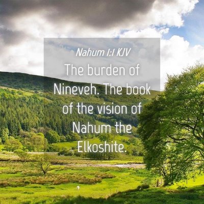 Picture 04 - Nahum 1:1 KJV - The burden of Nineveh. The book of the vision of - Bible Verse Picture