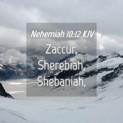 Picture 04 - Nehemiah 10:12 KJV - Zaccur, Sherebiah, - Bible Verse Picture