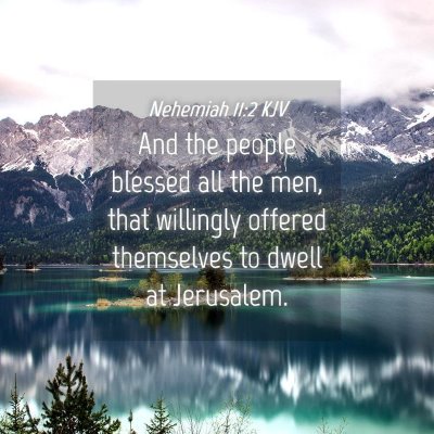 Picture 04 - Nehemiah 11:2 KJV - And the people blessed all the men, that - Bible Verse Picture