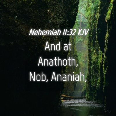 Picture 04 - Nehemiah 11:32 KJV - And at Anathoth, Nob, - Bible Verse Picture