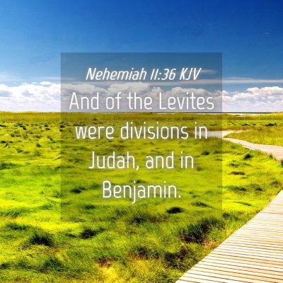 Picture 04 - Nehemiah 11:36 KJV - And of the Levites were divisions in Judah, and - Bible Verse Picture