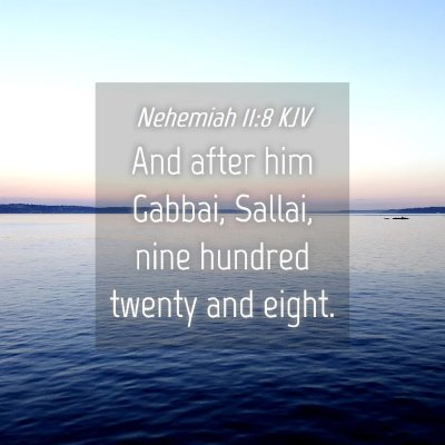 Picture 04 - Nehemiah 11:8 KJV - And after him Gabbai, Sallai, nine hundred twenty - Bible Verse Picture