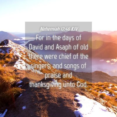 Picture 04 - Nehemiah 12:46 KJV - For in the days of David and Asaph of old there - Bible Verse Picture