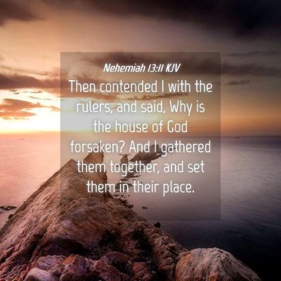 Picture 04 - Nehemiah 13:11 KJV - Then contended I with the rulers, and said, Why - Bible Verse Picture