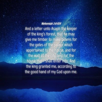 Picture 04 - Nehemiah 2:8 KJV - And a letter unto Asaph the keeper of the king's - Bible Verse Picture