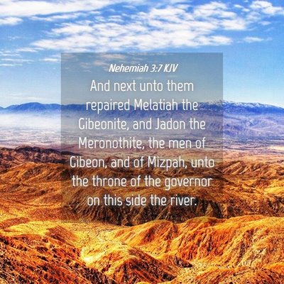 Picture 04 - Nehemiah 3:7 KJV - And next unto them repaired Melatiah the - Bible Verse Picture