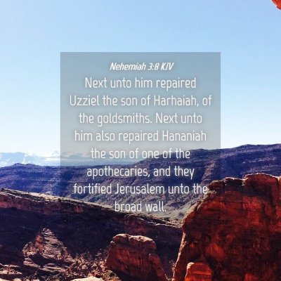 Picture 04 - Nehemiah 3:8 KJV - Next unto him repaired Uzziel the son of - Bible Verse Picture