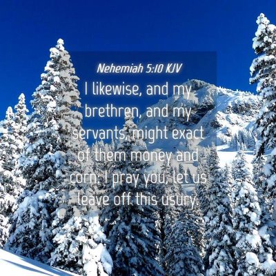 Picture 04 - Nehemiah 5:10 KJV - I likewise, and my brethren, and my servants, - Bible Verse Picture