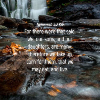 Picture 04 - Nehemiah 5:2 KJV - For there were that said, We, our sons, and our - Bible Verse Picture