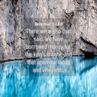 Picture 04 - Nehemiah 5:4 KJV - There were also that said, We have borrowed money - Bible Verse Picture