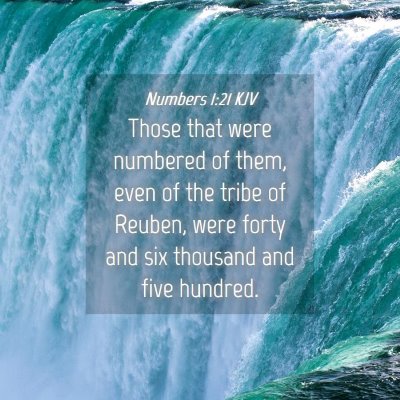 Picture 04 - Numbers 1:21 KJV - Those that were numbered of them, even of the - Bible Verse Picture