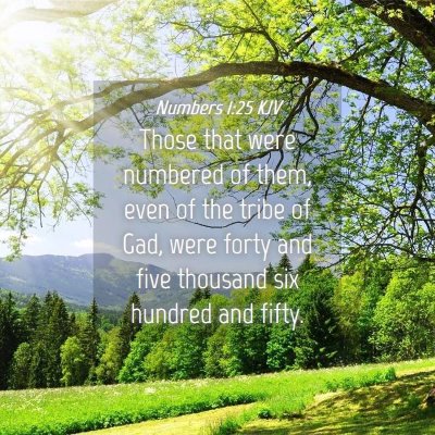 Picture 04 - Numbers 1:25 KJV - Those that were numbered of them, even of the - Bible Verse Picture
