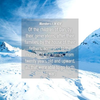 Picture 04 - Numbers 1:38 KJV - Of the children of Dan, by their generations, - Bible Verse Picture