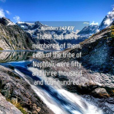 Picture 04 - Numbers 1:43 KJV - Those that were numbered of them, even of the - Bible Verse Picture