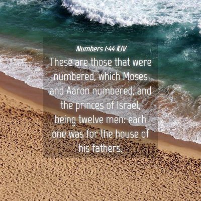 Picture 04 - Numbers 1:44 KJV - These are those that were numbered, which Moses - Bible Verse Picture