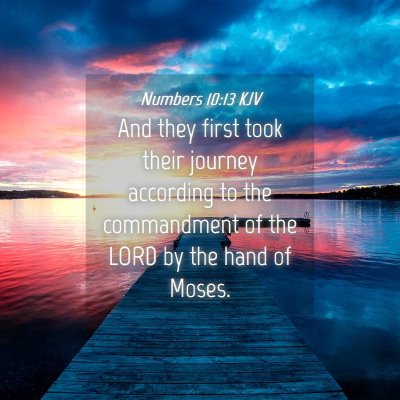 Picture 04 - Numbers 10:13 KJV - And they first took their journey according to - Bible Verse Picture
