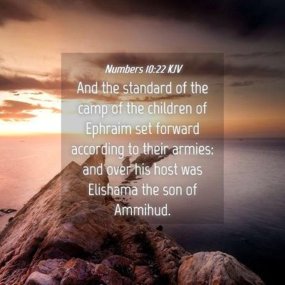 Picture 04 - Numbers 10:22 KJV - And the standard of the camp of the children of - Bible Verse Picture