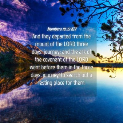 Picture 04 - Numbers 10:33 KJV - And they departed from the mount of the LORD - Bible Verse Picture