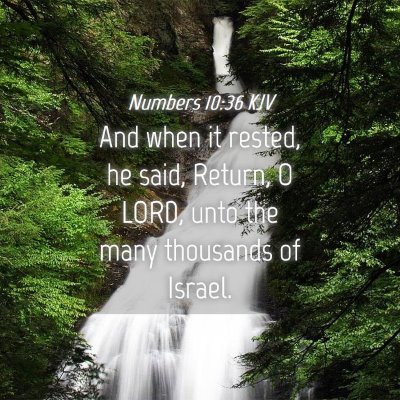 Picture 04 - Numbers 10:36 KJV - And when it rested, he said, Return, O LORD, unto - Bible Verse Picture