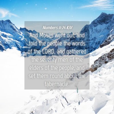 Picture 04 - Numbers 11:24 KJV - And Moses went out, and told the people the words - Bible Verse Picture